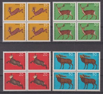 BRD 1966 postfrisch vierer Block MiNr. 511-514 Für die Jugend Hochwild