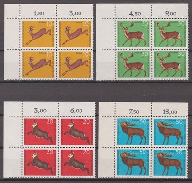 BRD 1966 postfrisch vierer Block Ecke oben links MiNr. 511-514 Für die Jugend