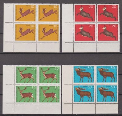 BRD 1966 postfrisch vierer Block Ecke unten links MiNr. 511-514 Für die Jugend