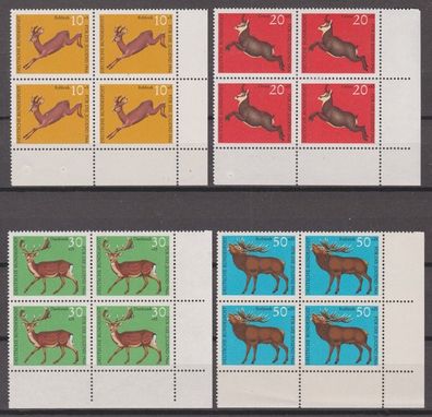 BRD 1966 postfrisch vierer Block Ecke unten rechts MiNr. 511-514 Für die Jugend