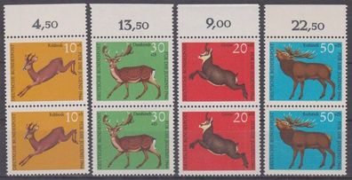 BRD 1966 postfrisch senkrecht Paar mit Oberrand MiNr. 511-514 Für die Jugend