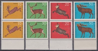 BRD 1966 postfrisch senkrecht Paar mit Unterrand MiNr. 511-514 Für die Jugend