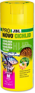 JBL ProNovo Cichlid Grano M 250ml Futter für kleine Buntbarsche von 8-20 cm