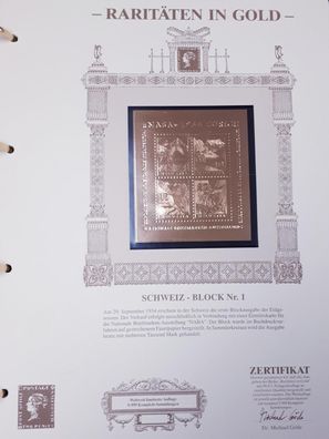 Göde Briefmarken Raritäten in Gold