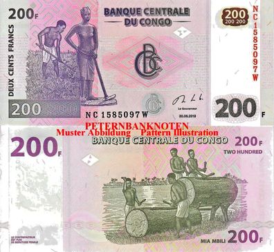 Kongo / Congo 200 Francs 2013 Unc P 99 668#