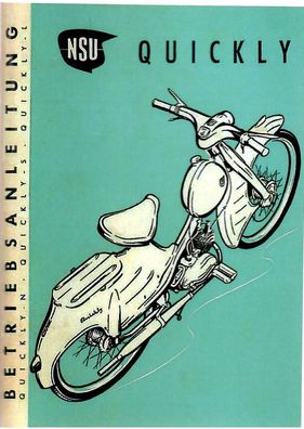 Betriebsanleitung NSU Quickly, Quickly Normal, Quickly Spezial, Quickly Luxus
