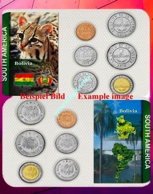 Bolivien / Bolivia KMS 2010-2017 Unc Blister 6695#