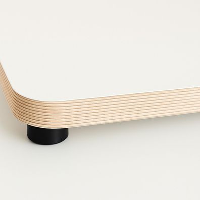 HiFi Gerätebasis MPX weiss - 45x35 cm - Füsse schwarz - audio-IN -bASE45WB