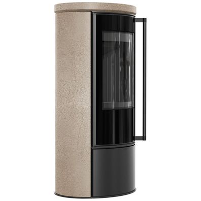 KRATKI ERIK Ø150 5,5 kW Keramikofen GOLD SATIN Deckel Schwarz Termotec