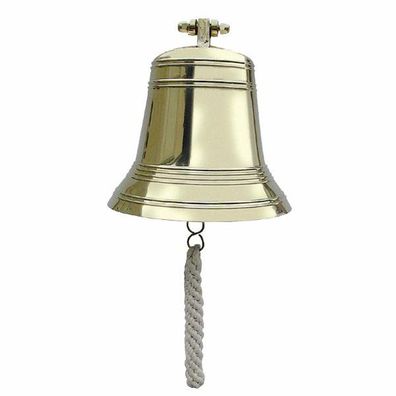Schiffsglocke maritime Glocke Wandglocke schwere Sorte Messing poliert Ø 23 cm