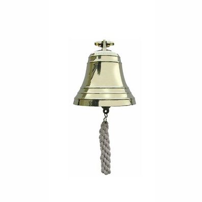 Schiffsglocke maritime Glocke Wandglocke schwere Sorte Messing poliert Ø 15 cm