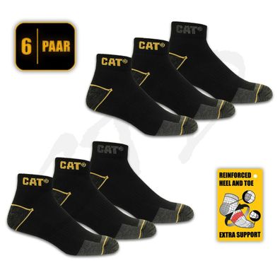 6 Paar CAT® Caterpillar WORK Sneaker SOCKEN ArbeitsSneaker Arbeitssocken Füßlinge
