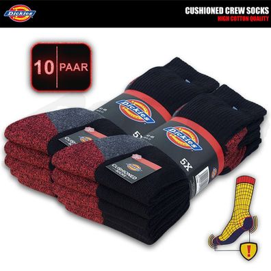 10 Paar Dickies Cushioned CREW Work Arbeitssocken Business Socken Strümpfe Socks