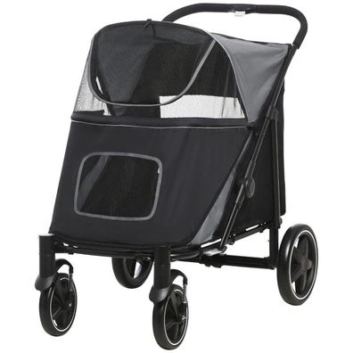 PawHut Hundetrolley klappbar bis 30kg One-Klick-System, klappbar, 2 Sicherheitsleinen
