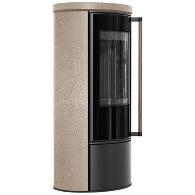 KRATKI ERIK Ø150 5,5 kW Keramikofen GOLD SATIN Griff Jatoba Abdeckung