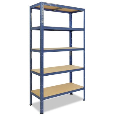 shelfplaza HOME 155x120x45 cm Schwerlastregal blau mit 5 Böden