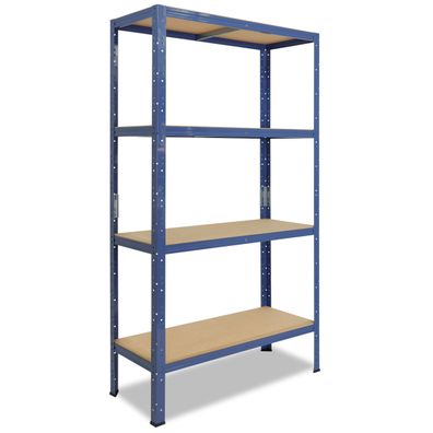 shelfplaza HOME 200x120x60 cm Schwerlastregal blau mit 4 Böden