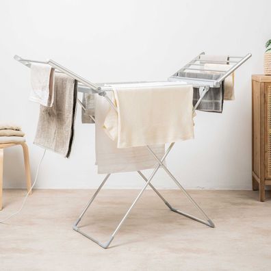 Klappbarer elektrischer Wäscheständer mit Flügeln Warmmat InnovaGoods 230 W 20 Stäbe