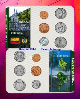 Kolumbien / Colombia KMS. 1969/89 Unc. im Blister 6695#