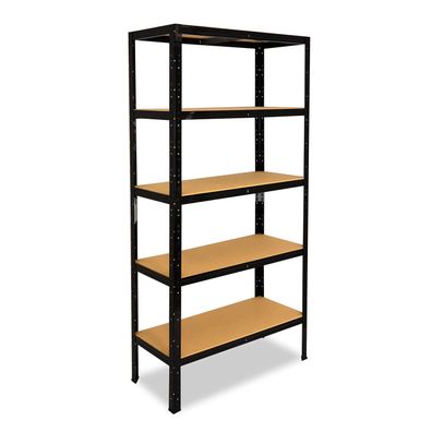 shelfplaza BLACK 180x45x30 cm Schwerlastregal schwarz mit 5 Böden