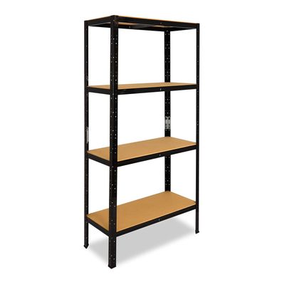 shelfplaza BLACK 180x90x40 cm Schwerlastregal schwarz mit 4 Böden