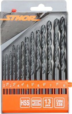 HSS Metallbohrer SET 2,0 - 8,0mm, 13 Stück