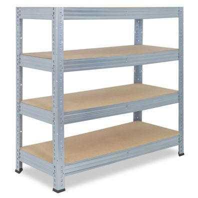 shelfplaza PRO 100x110x40 cm Schwerlastregal verzinkt mit 4 Böden