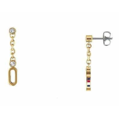 Gold plated earrings with crystals TH2780089