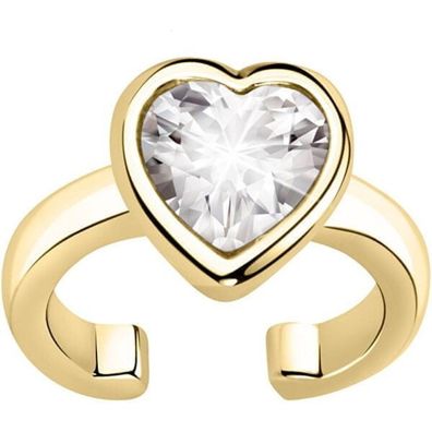 Modern gold-plated single earrings LPS02ARQ144