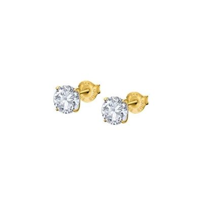 Elegant gold-plated earrings with clear Swarovski LP2005-4 / 5