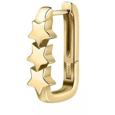 Gold-plated single earrings with stars LPS02ARQ156