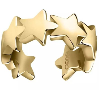 Gold-plated single earring with stars LPS02ARQ164