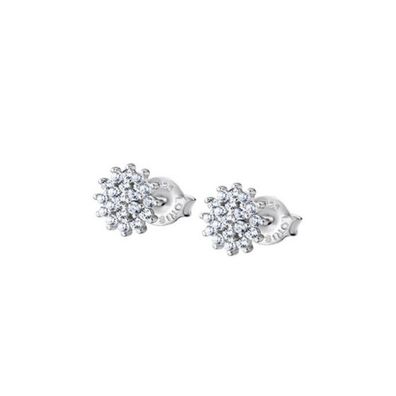 Silver earrings with zircons Flowers LP3081-4 / 1