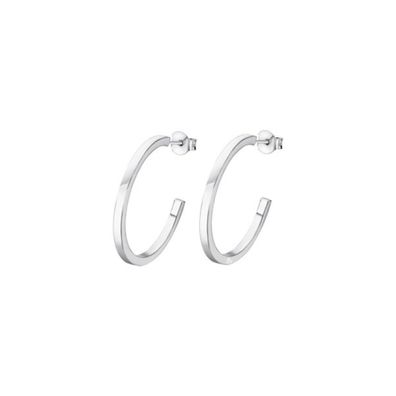 Elegant silver earrings rings LP3203-4 - Diameter: 2.5 cm