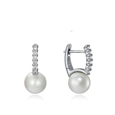 Charming silver pearl earrings VCD 7136E000-68
