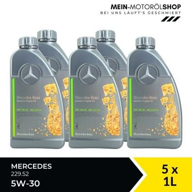 Mercedes 5W-30 229.52 5x1 Liter