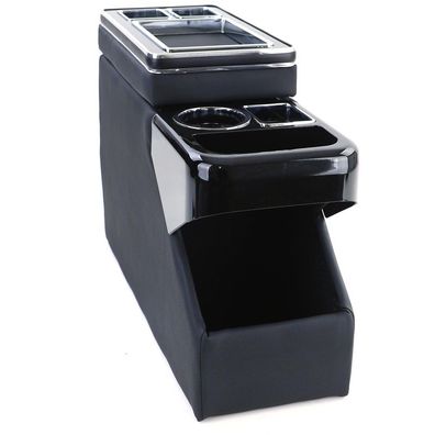 Mittelkonsole mit Ablagen Staufach schwarz glanz Leder für VW Bus T5 T6 ab 03