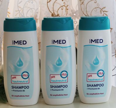 3x300ml Ream Haar Shampoo Provitamin B5 pH-hautneutral für empfindliche Haut