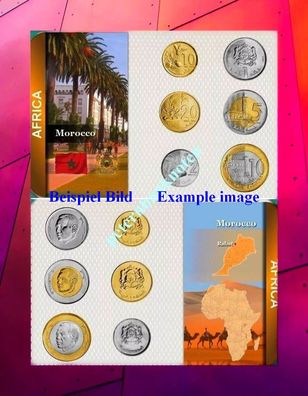 Marokko / Morocco KMS. 2011-2016 Unc. im Blister 6 Münzen 6845#