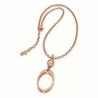 Folli Follie 3n15t002rs Ladies Necklace Stainless Steel Rosé 45 Cm