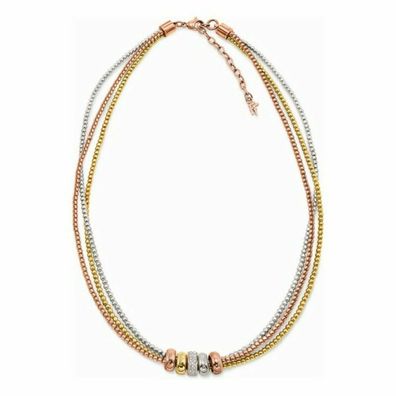 Folli Follie 3n15t008ryc Women's Necklace, Silver Plated, Multicolour, 42 Cm