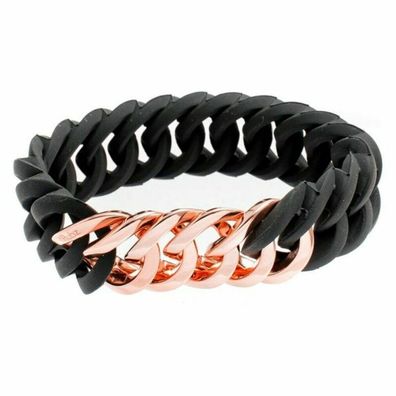 The Rubz Circle 25 Mm Medium Black Rose Gold