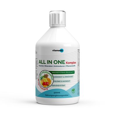 ALL IN ONE Komplex - Flüssiges Vitaminen, Mineralien, Spurenelementen, Antioxidantien