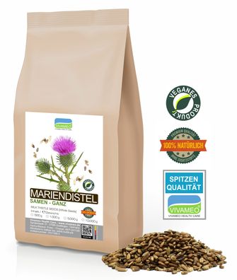 Mariendistelsamen • Silybum marianum • Mariendistel ganz ohne Zusätze • Vivameo ®