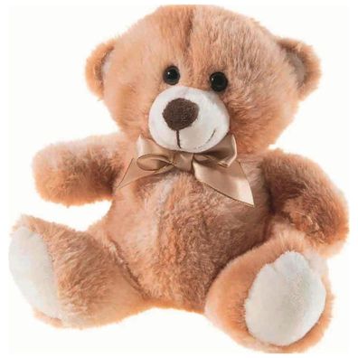 HEUNEC 142374 Teddy Bär Braun 20cm Kuscheltier Teddybär Schleife weichgefüllt