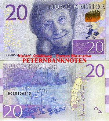 Schweden 20 KRONEN 2015 UNC S. 69 6594#
