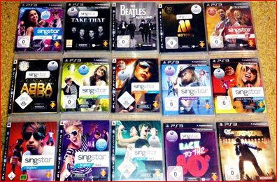 PS3 Singstar Karaoke GAMES: VOL 1 - 3, Back to 80S, Apres; Voice, Abba, Germany