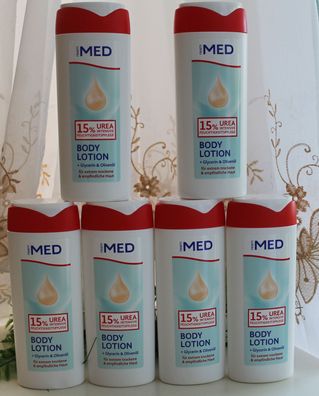 6x250ml Ream Body Lotion Urea 15%, Olivenöl extrem trockene empfindliche Haut