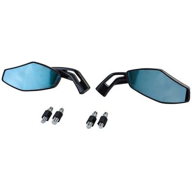 Universal Motorrad Spiegel Set LUCA in Schwarz