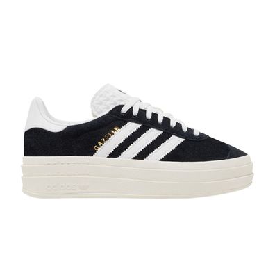 adidas Gazelle Bold Core Black White Womens HQ6912 Schwarz Sneaker